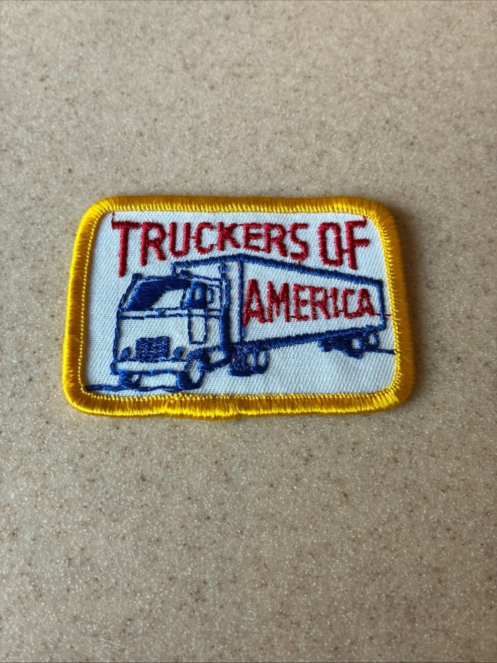 Truckers of America Embroidered Patch - Yellow Trim - Picture 2 of 3